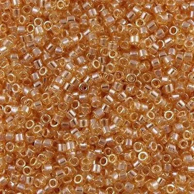 DB0099 Transparent Lt Topaz Luster Miyuki Delica 110 Peppy Beads Earrings