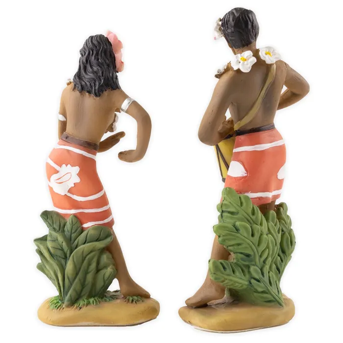 DBIHAWAII Earrings Gill Drummer Boy Graceful Dancer Porcelain Figurine Set 2Piece