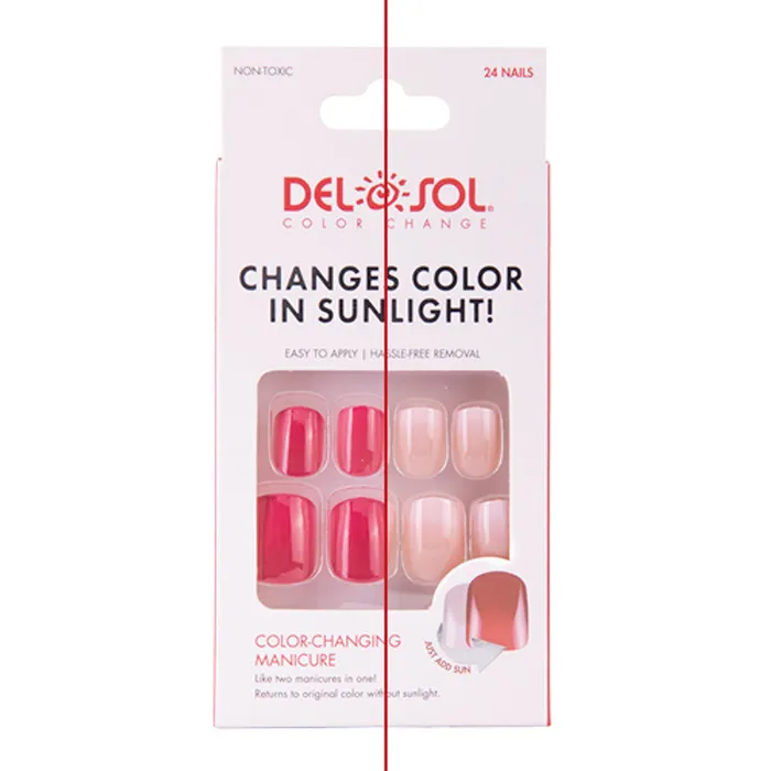 DELSOL Del Sol Merlot Lady Colorchanging Manicure Nails Pink to Merlot Earrings DELSOL Del Sol Merlot Lady Colorchanging Manicure Nails Pink to Merlot Earrings