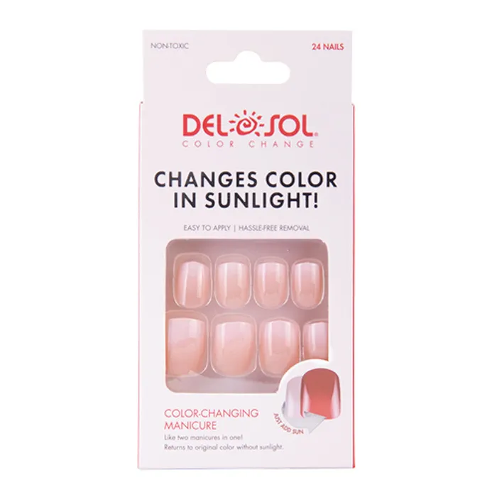 DELSOL Del Sol Merlot Lady Colorchanging Manicure Nails Pink to Merlot Earrings