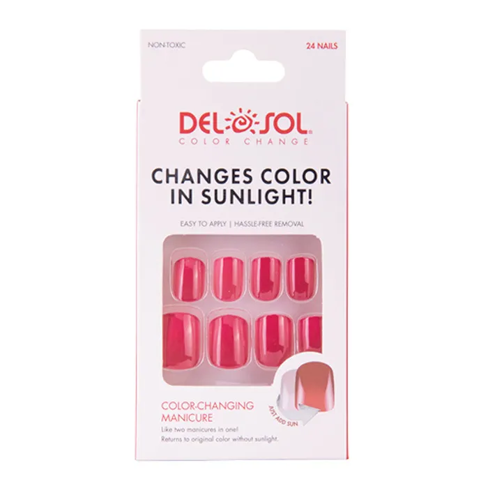 DELSOL Del Sol Merlot Lady Colorchanging Manicure Nails Pink to Merlot Earrings