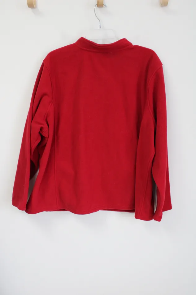 Denim Co Earrings Denim Co Red Fleece Jacket 3X