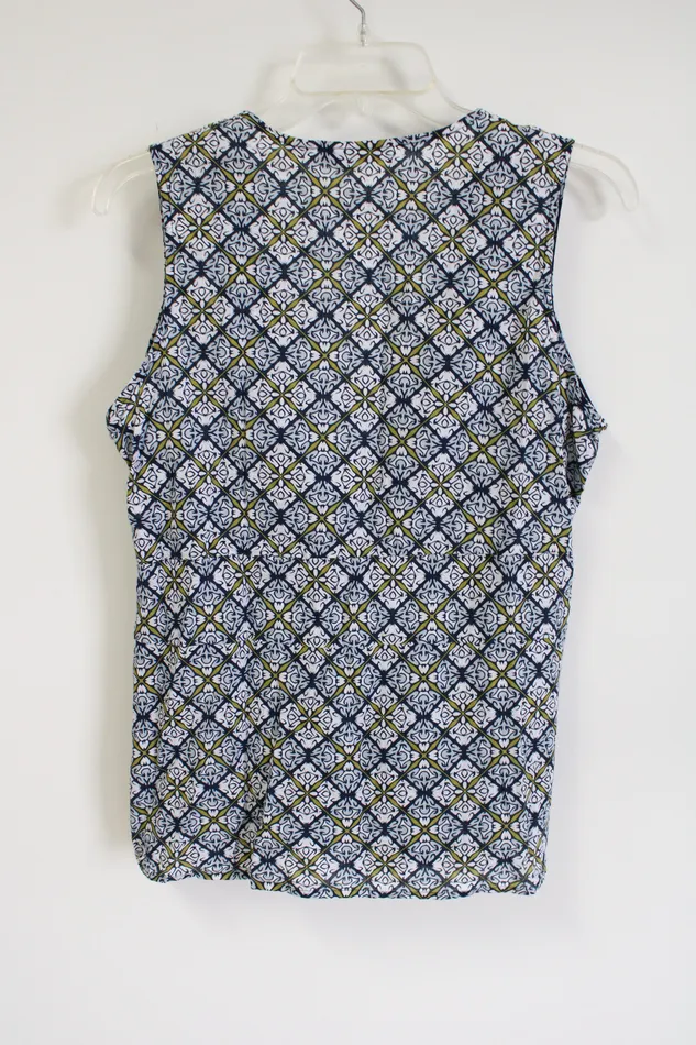 Dockers Collection Blue Green Patterned Tank L Dockers Rings