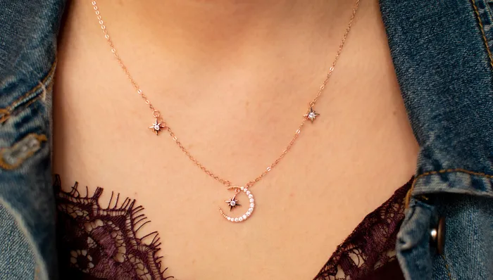 Dreamlandgt Earrings Collar Luna Gold Rose