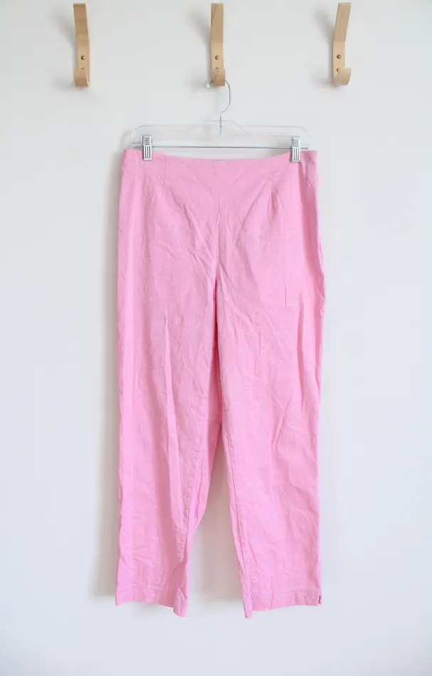 Dressbarn Embroidered Pink Pants 10 Dressbarn Earrings