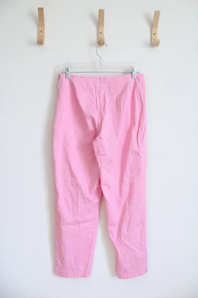 Dressbarn Embroidered Pink Pants 10 Dressbarn Earrings