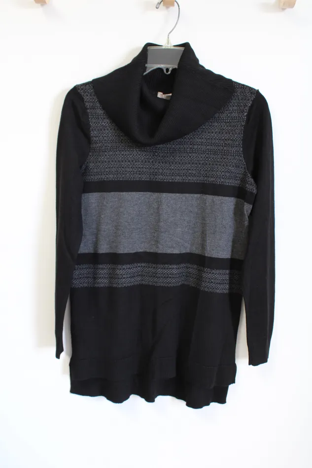 Dressbarn Necklaces Dressbarn Black Turtleneck Color Block Sweater S