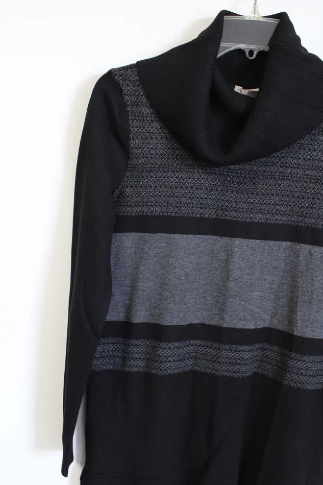 Dressbarn Necklaces Dressbarn Black Turtleneck Color Block Sweater S