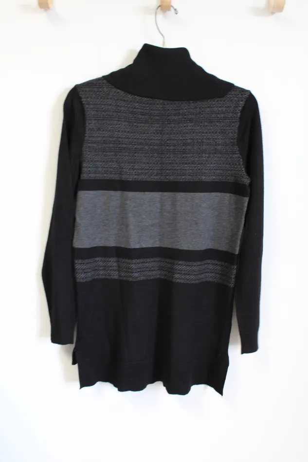 Dressbarn Necklaces Dressbarn Black Turtleneck Color Block Sweater S