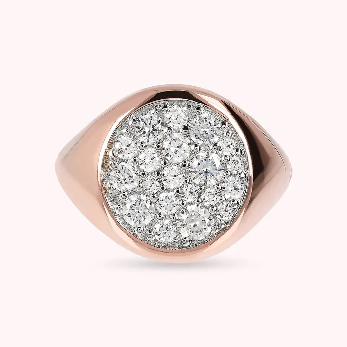 Earrings Bronzallure Anello Chevalier Piccolo con Pav Tondo in Spinello Nero o Cubic Zirconia