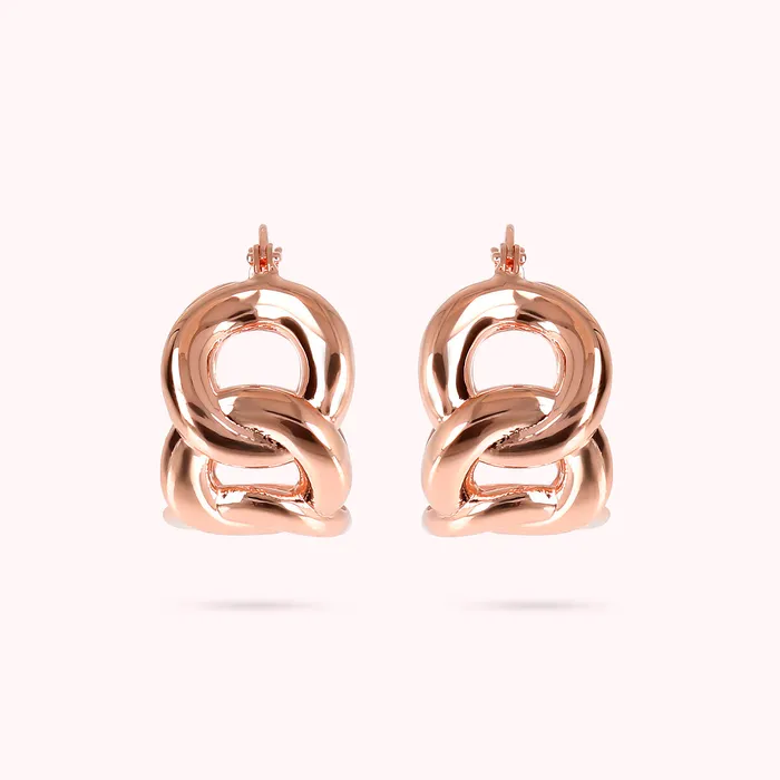 Earrings Bronzallure Orecchini a Cerchio Maglia Grumetta