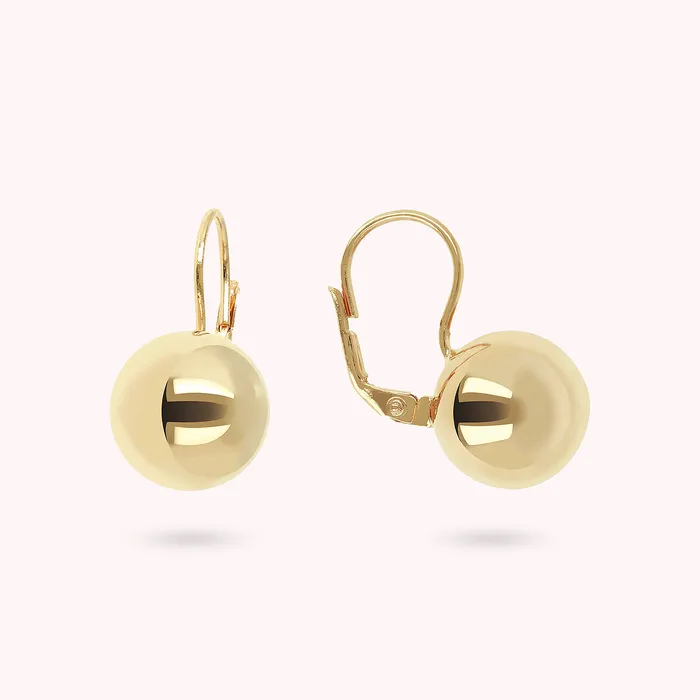 Earrings Bronzallure Orecchini Pendenti con Sfera Golden