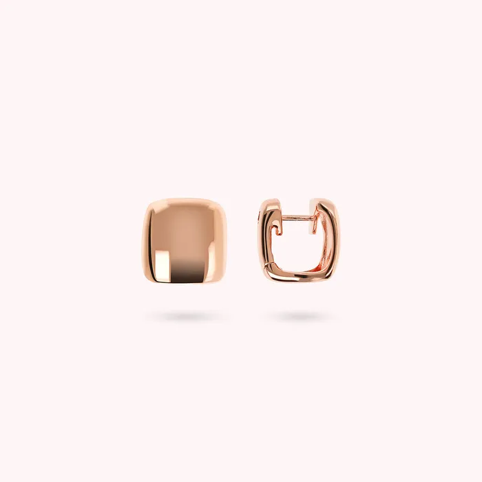 Earrings Bronzallure Orecchini Quadrati Lucidi