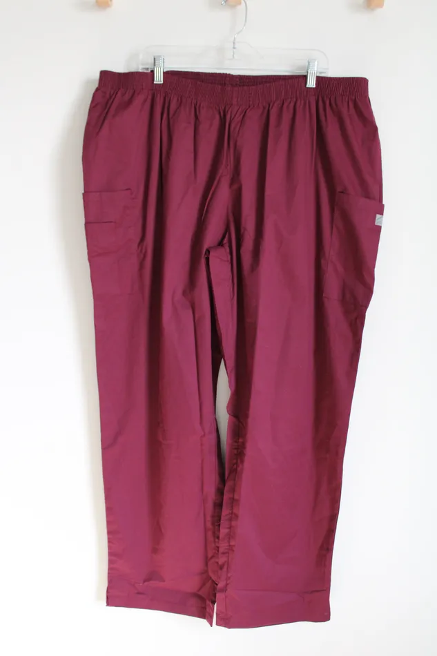 Earrings ButterSoft ButterSoft Stretch Magenta Scrub Pants 3X