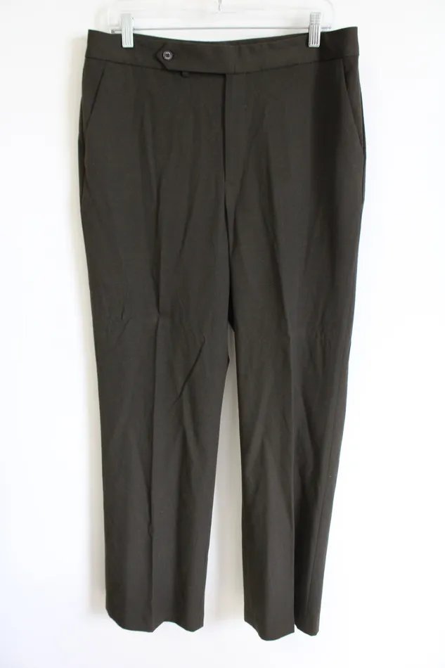 Earrings Chaps Chaps Dark Olive Green Trouser Pants 12