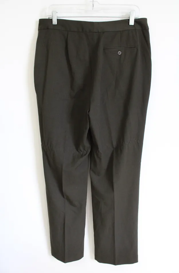 Earrings Chaps Chaps Dark Olive Green Trouser Pants 12