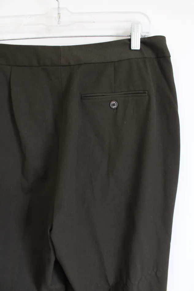 Earrings Chaps Chaps Dark Olive Green Trouser Pants 12