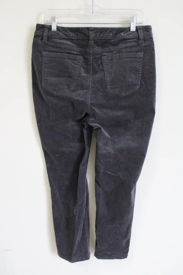 Earrings Charter Club Charter Club Lexington Straight Gray Corduroy Pants 12 PS