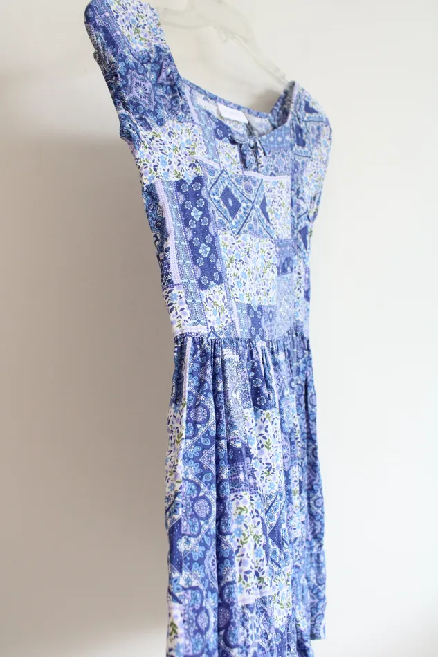 Earrings Childrens Place Childrens Place Blue Rayon Patterned Dress 14