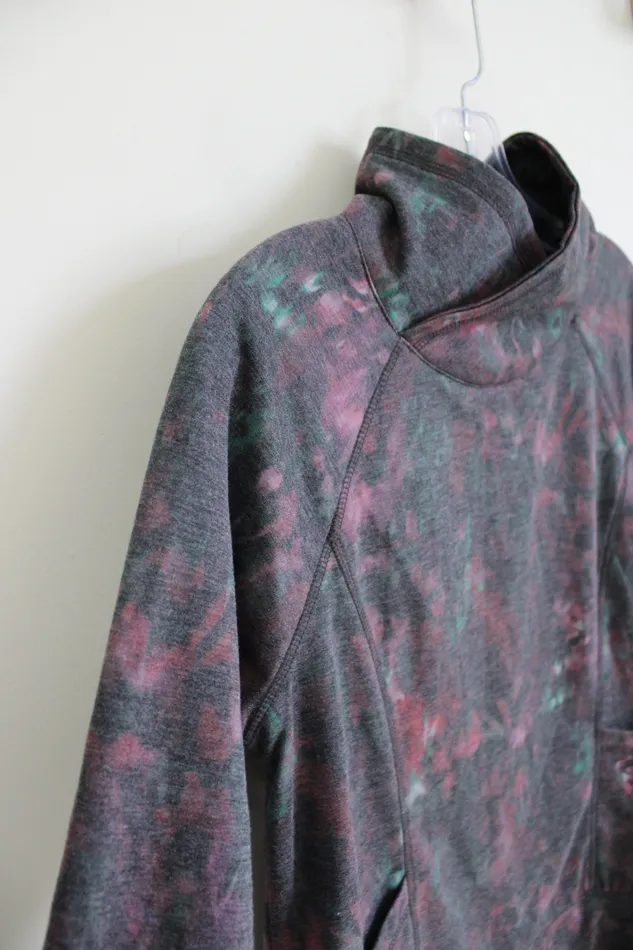 Earrings Christopher Banks Christopher Banks Gray Tie Dye Mock Neck Sweatshirt S Petite