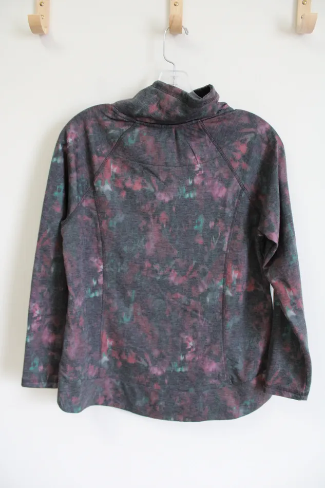 Earrings Christopher Banks Christopher Banks Gray Tie Dye Mock Neck Sweatshirt S Petite