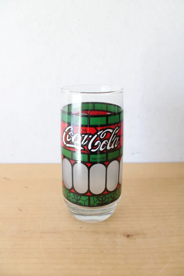 Earrings CocaCola Vintage Red Green CocaCola Glass Pitcher Set