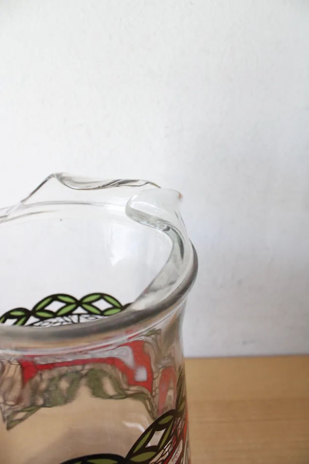 Earrings CocaCola Vintage Red Green CocaCola Glass Pitcher Set