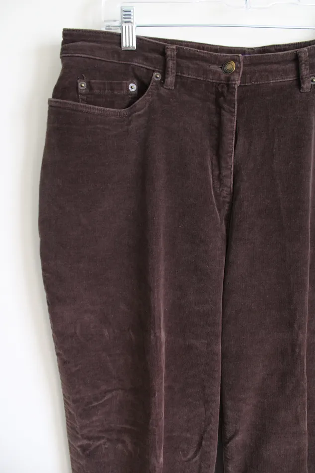 Earrings Croft Barrow Croft Barrow Stretch Brown Corduroy Pant 14