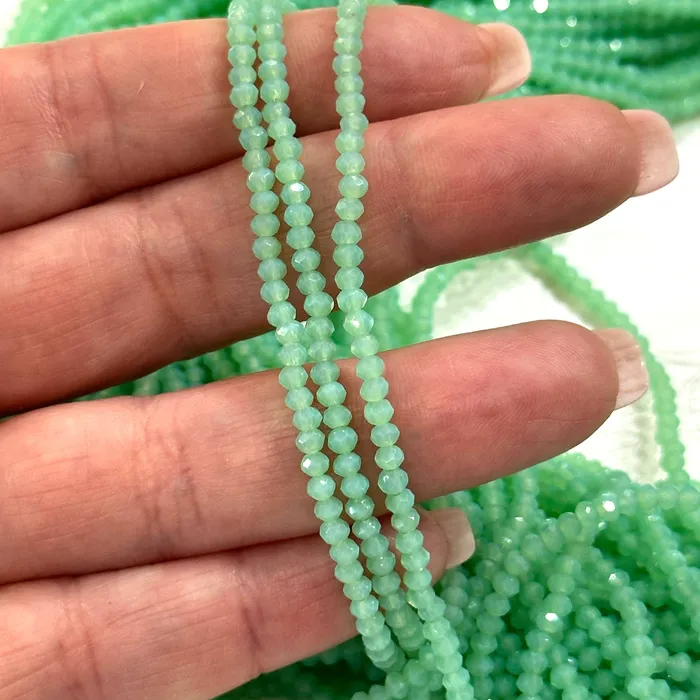 Earrings Crystal faceted rondelle 2mm Beads PBC2C88 Peppy Beads