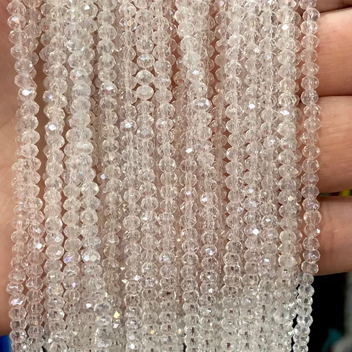 Earrings Crystal faceted rondelle 3mm Beads PBC3C68 Peppy Beads