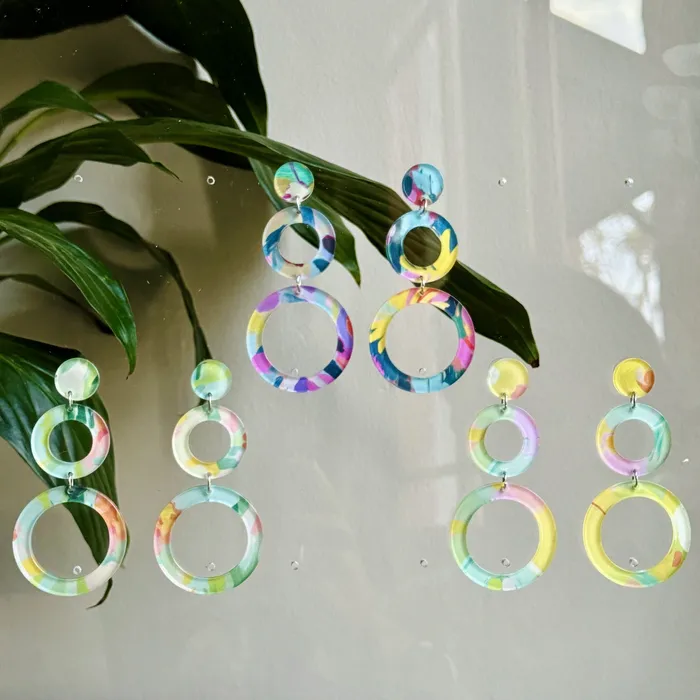 Earrings CUTTING CRAFTS Dangling Earrings Full Circle