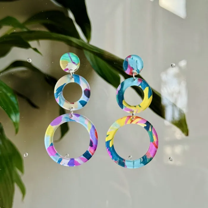 Earrings CUTTING CRAFTS Dangling Earrings Full Circle Earrings CUTTING CRAFTS Dangling Earrings Full Circle