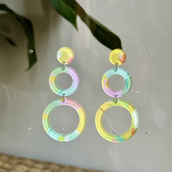 Earrings CUTTING CRAFTS Dangling Earrings Full Circle Earrings CUTTING CRAFTS Dangling Earrings Full Circle