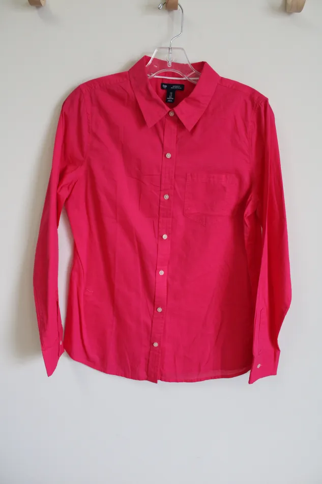 Earrings Gap Gap Boyfriend Got Pink Button Down Shirt S