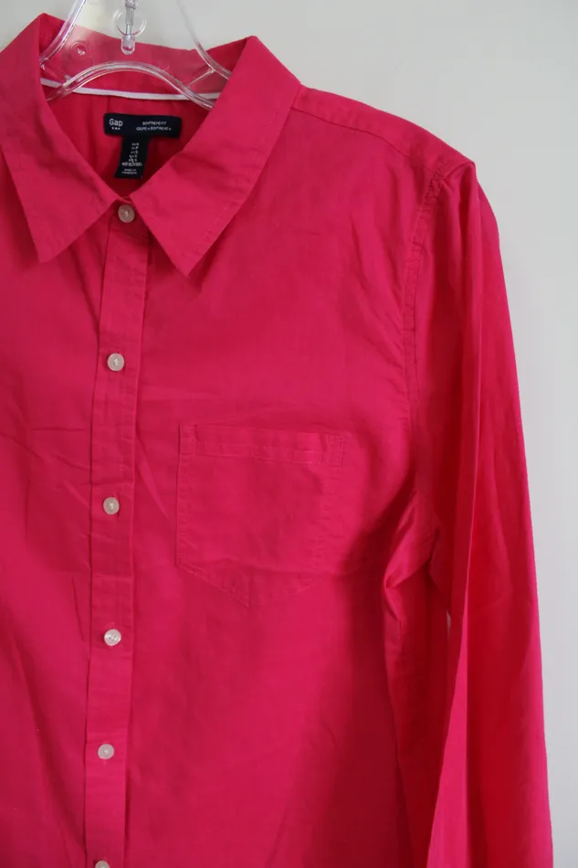 Earrings Gap Gap Boyfriend Got Pink Button Down Shirt S