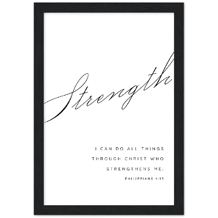 Earrings Gelato Philippians 413 Strength Matte Poster Wooden Frame A4