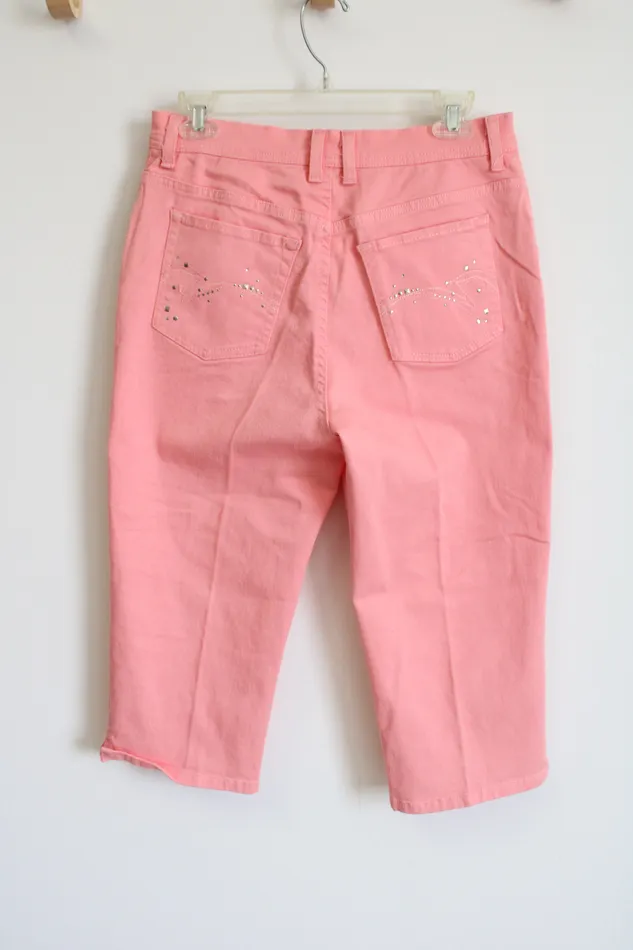 Earrings Gloria Vanderbilt Embellished Pink Capri Pants 10 Gloria Vanderbilt