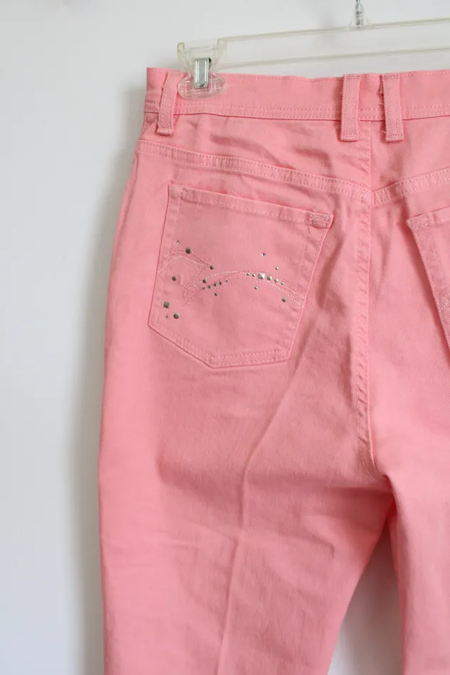 Earrings Gloria Vanderbilt Embellished Pink Capri Pants 10 Gloria Vanderbilt