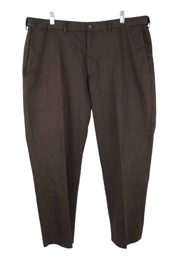 Earrings Haggar Haggar Classic Fit Premium Brown Pants 40X29