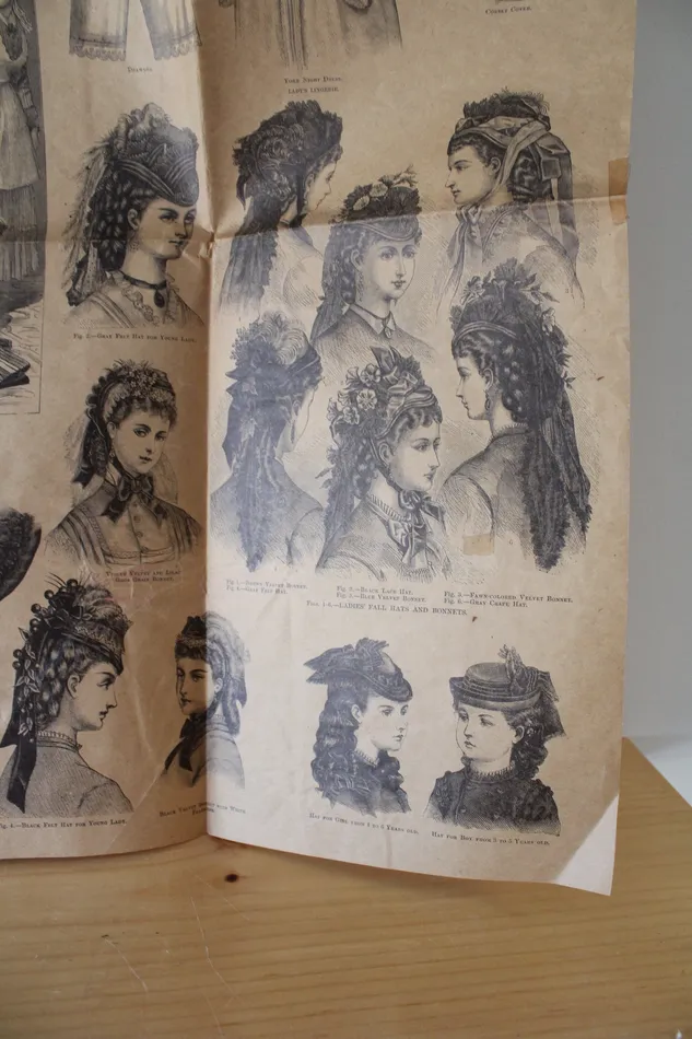 Earrings Harpers Bazar 1875 Womens Fashion Newspaper Print Jubilee Thrift