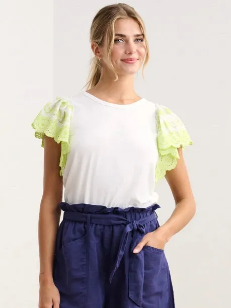 Earrings Hatley Christa Eyelet Sleeve Tank