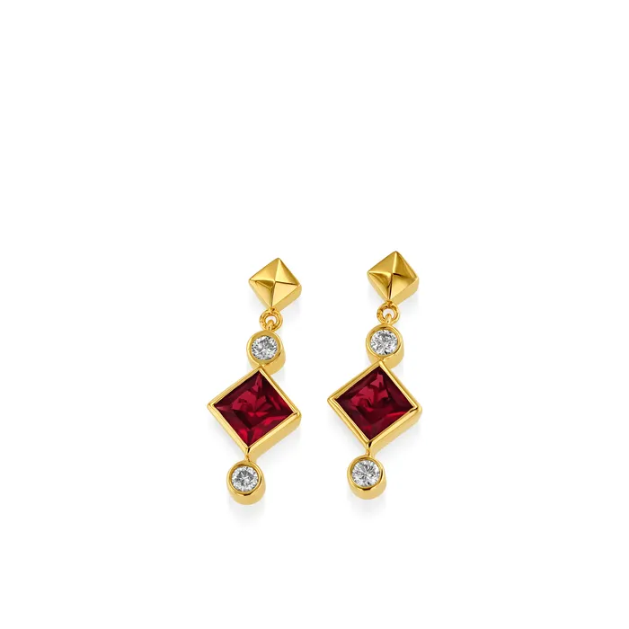 Earrings John Atencio Paloma LabGrown Gemstone Dangle Earrings