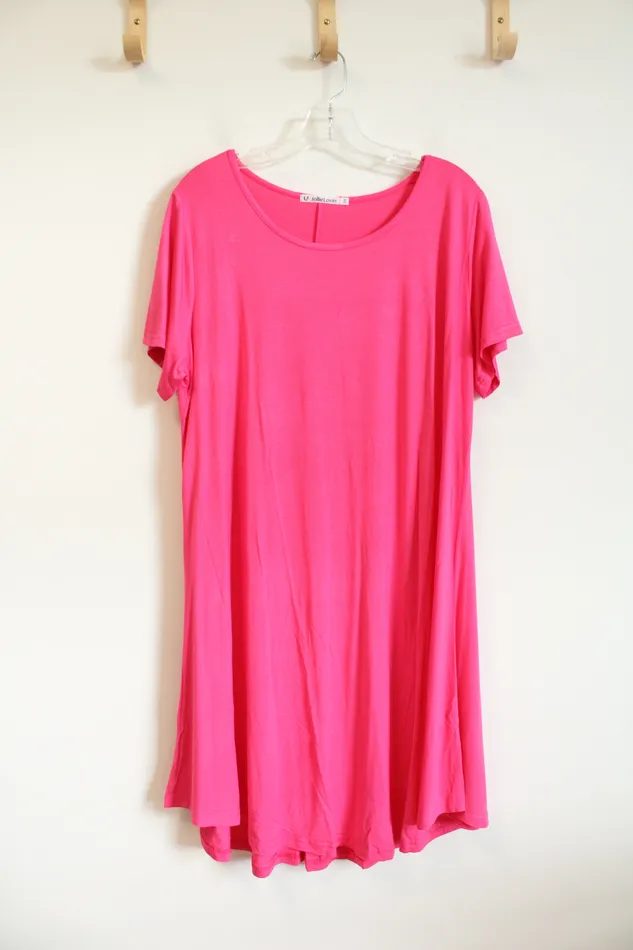 Earrings Jollie Lovin Jollie Lovin Hot Pink Knit Dress 3X