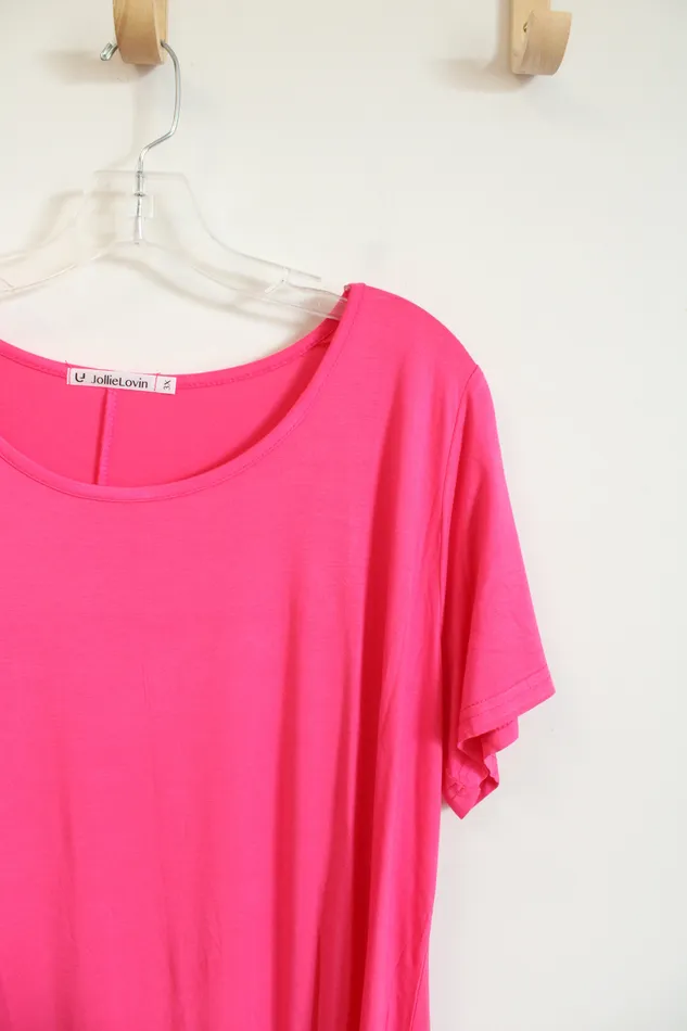 Earrings Jollie Lovin Jollie Lovin Hot Pink Knit Dress 3X