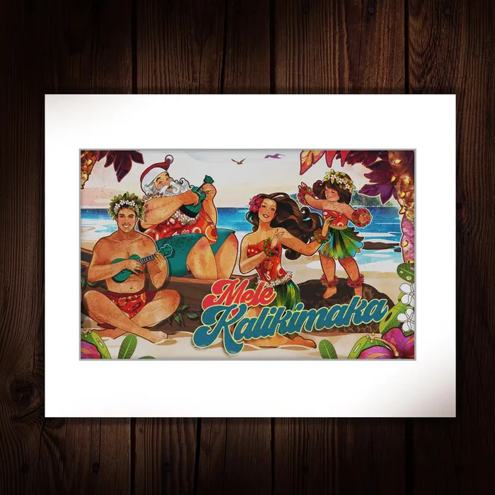 Earrings KATREEDER Mele Kalikimaka II 11x14 Matted Print