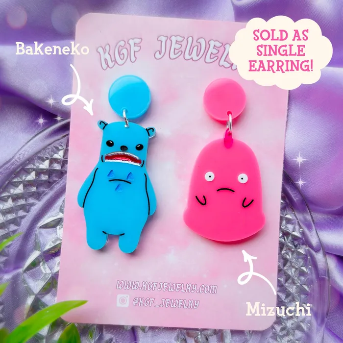 Earrings KGF Jewelry Kuchi Kopi Friends SINGLE Mix and Match Acrylic Earrings Keychains Pins Earrings KGF Jewelry Kuchi Kopi Friends SINGLE Mix and Match Acrylic Earrings Keychains Pins