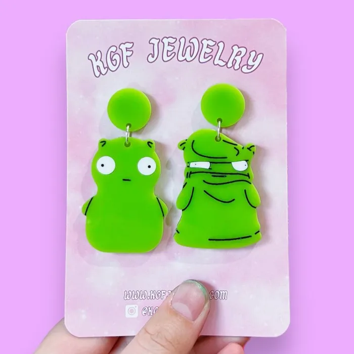 Earrings KGF Jewelry Kuchi Kopi Friends SINGLE Mix and Match Acrylic Earrings Keychains Pins Earrings KGF Jewelry Kuchi Kopi Friends SINGLE Mix and Match Acrylic Earrings Keychains Pins