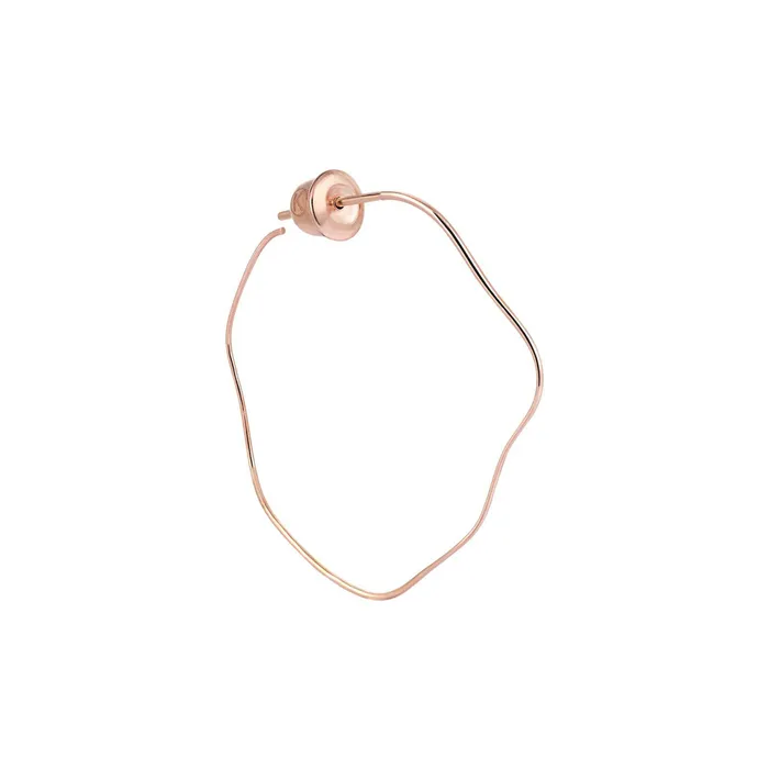 Earrings Kismet by Milka Large Wavy Hoop