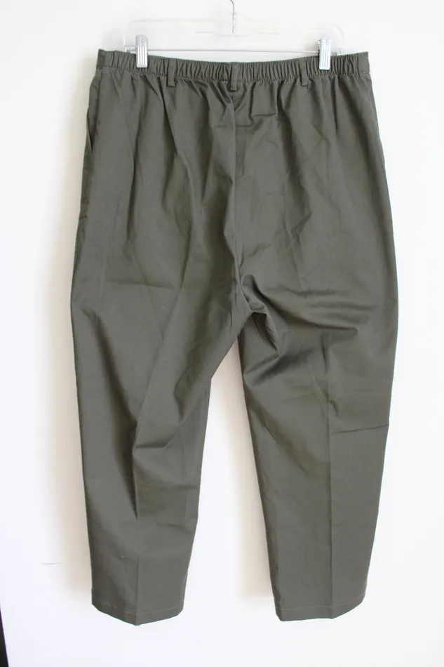 Earrings Lands End Lands End High Rise Straight Leg Olive Green Pants 16