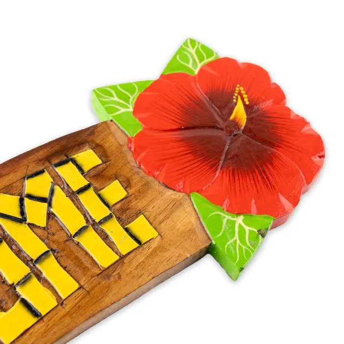 Earrings MARUEGERTZ Large Painted Hibiscus Welcome Sign